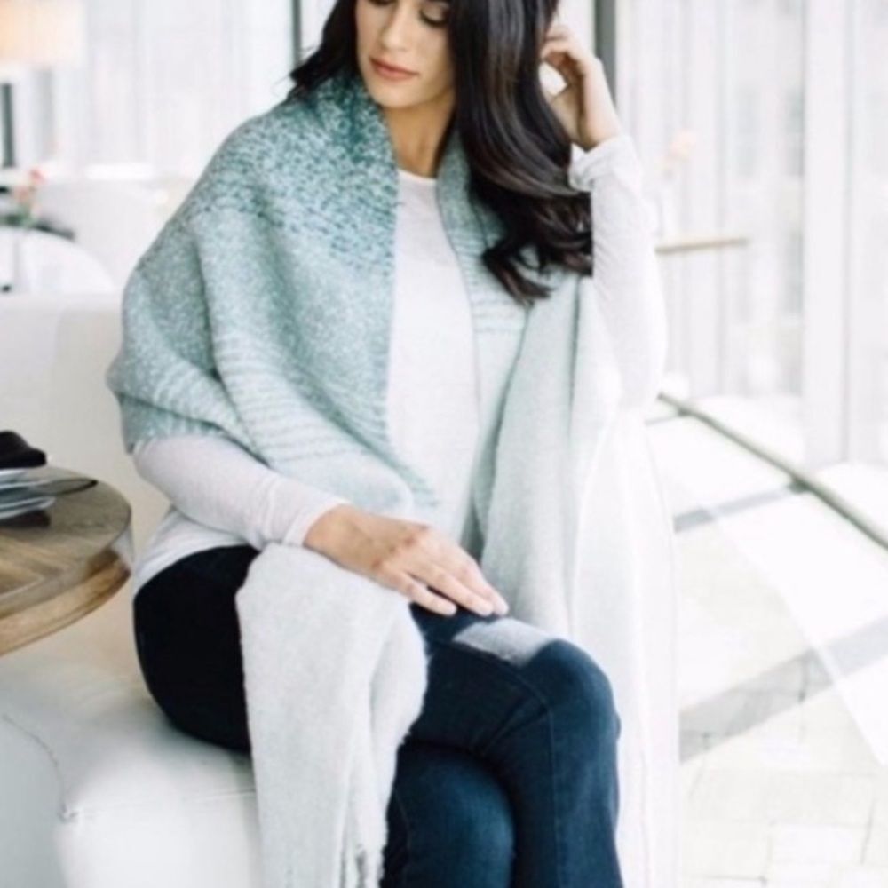 Mersea Ombré blanket wrap/scarf 21x86